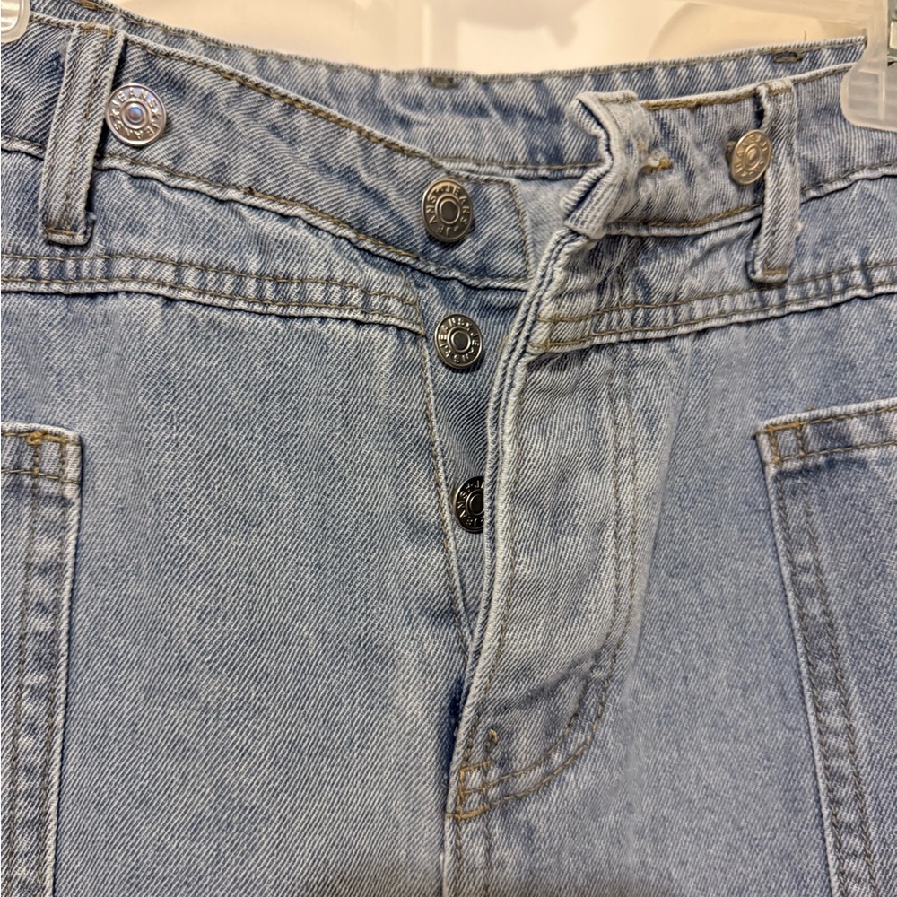 Chic Light Blue Denim Pants